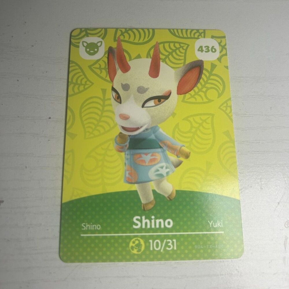 Shino #436 Animal Crossing Series 5 Amiibo Cards Nintendo